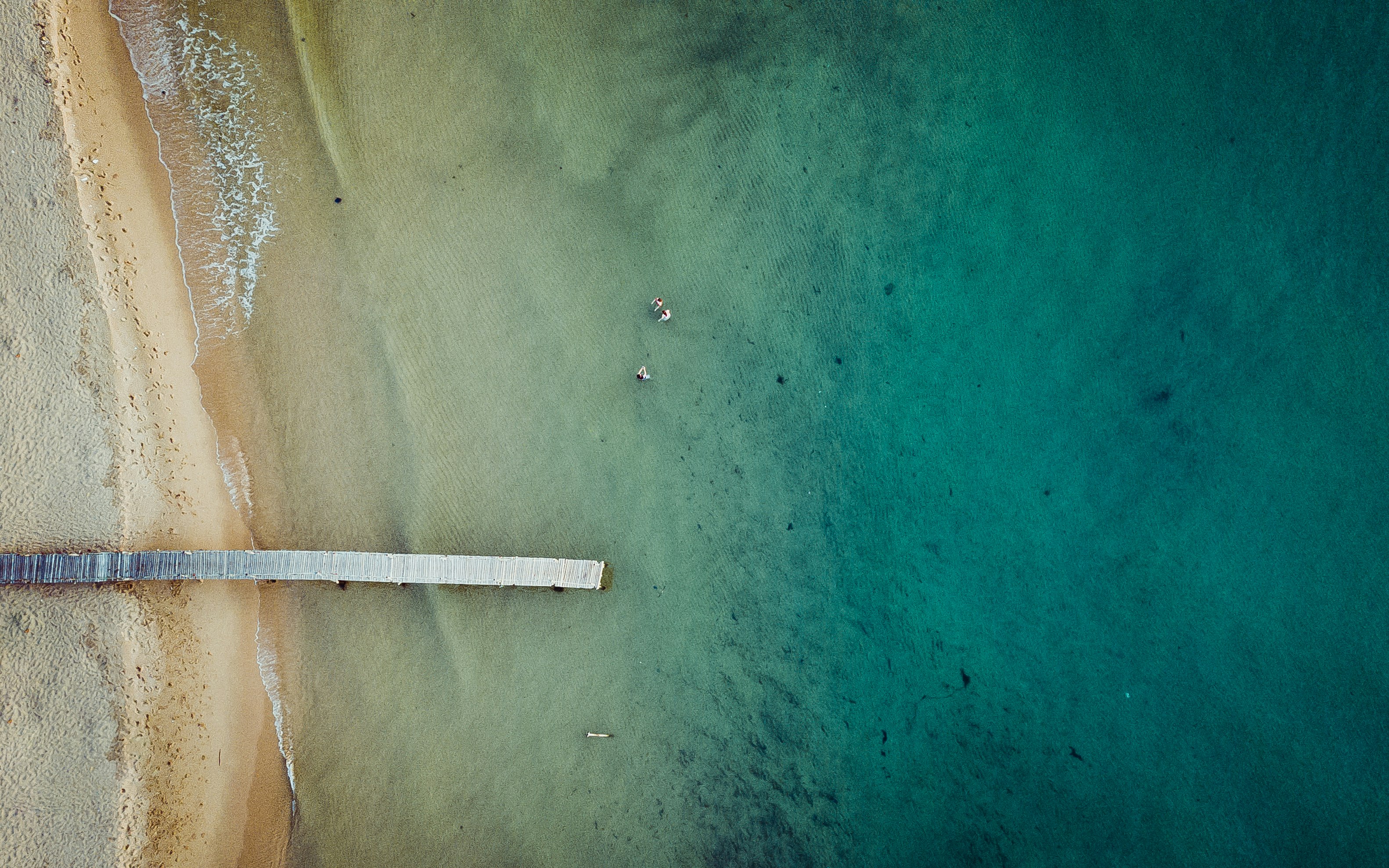 areal photography of beach